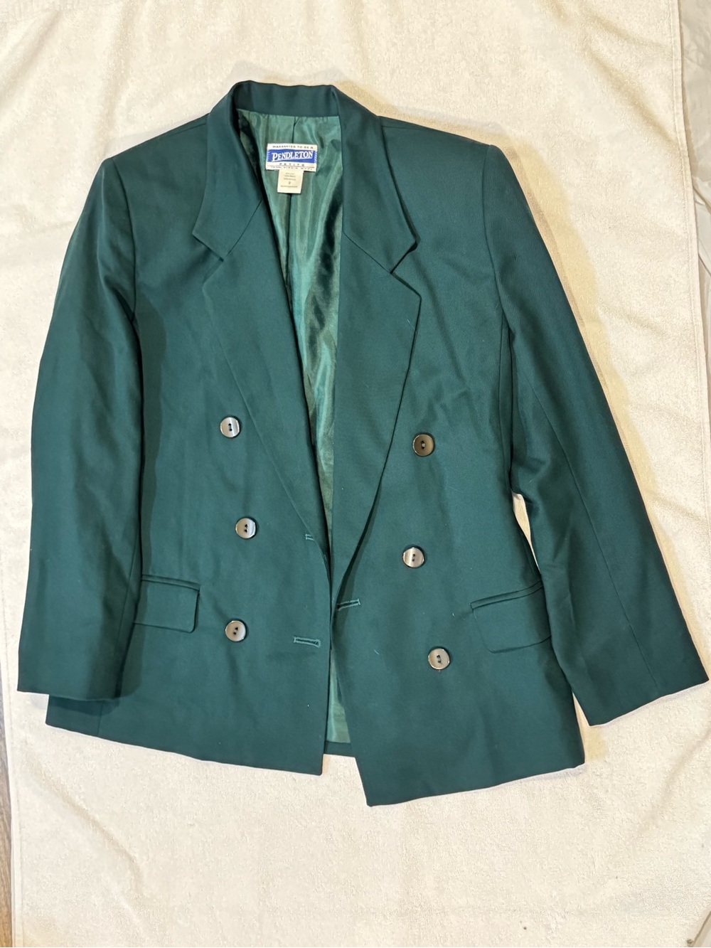 Pendleton Women's Forest Green Double-Breasted Blazer